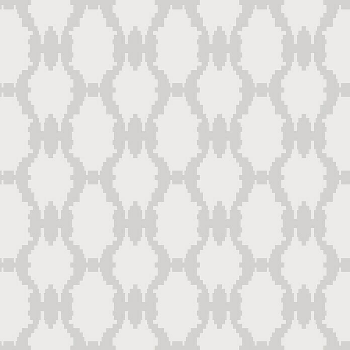 Cortina con ollaos Amira (140 x 260 cm, 64% poliéster y 36% algodón, Blanco/gris)
