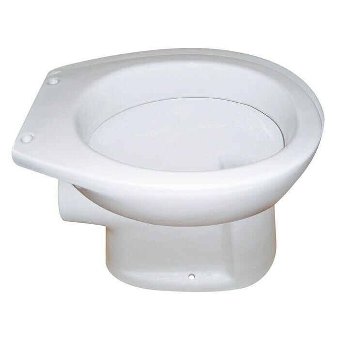Stand-WC (Flachspüler, WC Abgang: Senkrecht, Weiß)