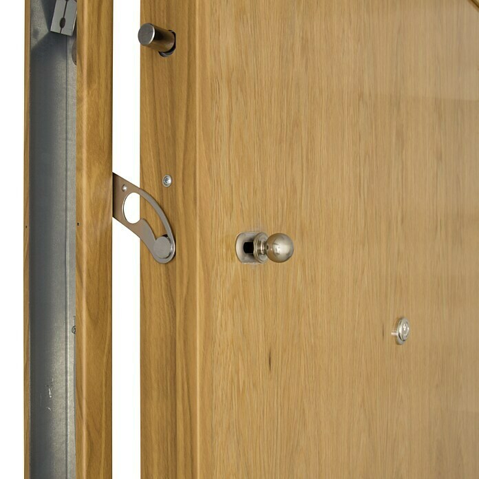 SegureStil Puerta de entrada Acorazada S105 Serie V Interior (90 x 206 cm, Apertura: Izquierda, Roble claro)