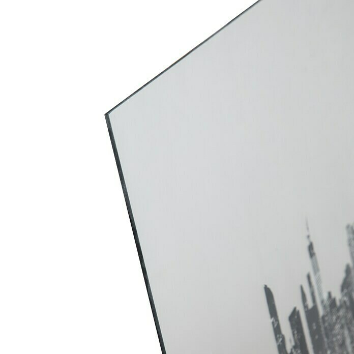 Spiegel City (140 x 50 cm, Schwarz/Weiß)