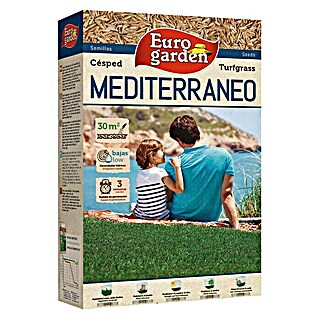 Euro Garden Semillas de césped mediterráneo (1 kg, 30 m²)