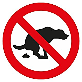 Pickup Señal de prohibición (Diámetro: 30 cm, Prohibido defecar perros)