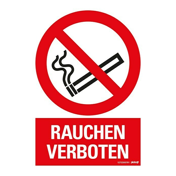 Pickup Verbotsschild (Motiv: Rauchverbot, L x B: 23 x 33 cm)