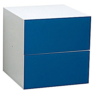 Phönix Atlanta Container (L x B x H: 38 x 34 x 34 cm, Blau, Anzahl Schubladen: 2 Stk.)