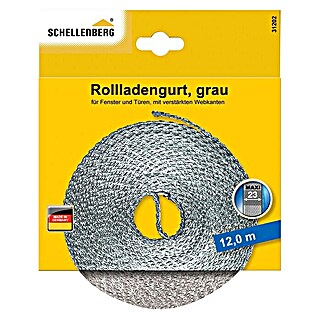 Schellenberg Rollladengurt Maxi (Grau, Länge: 12 m, Gurtbreite: 23 mm)