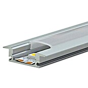 Alverlamp Perfil aluminio empotrado con difusor (L x An x Al: 2 m x 2,2 cm x 0,6 cm, Aluminio)