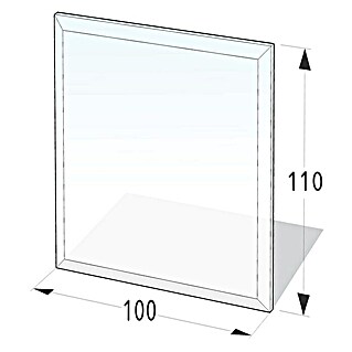 Lienbacher Glasbodenplatte (100 x 110 cm, Rechteckig)