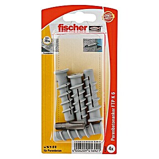 Fischer Porenbetonanker FTP K (M 6, Länge Dübel: 50 mm, 4 Stk.)