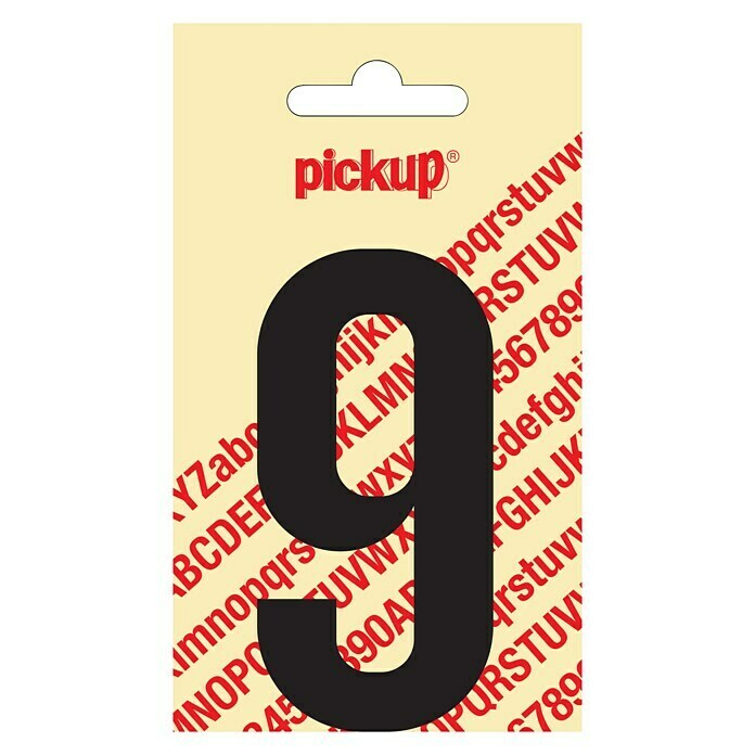 Pickup Etiqueta adhesiva (Motivo: 9, Negro, Altura: 90 mm)