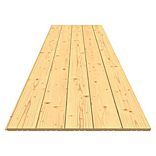 Profilholz (Fichte/Tanne, B-Sortierung, 300 x 12,1 x 1,4 cm, Faseprofil)