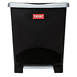Tatay Cubo con pedal Millenium (24 l, Negro, Rectangular, Plástico)