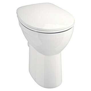 Camargue Stand-WC-Set Plus 75 2.0 (Spülrandlos, Ohne Spezialglasur, Spülform: Tief, WC Abgang: Waagerecht, Weiß)