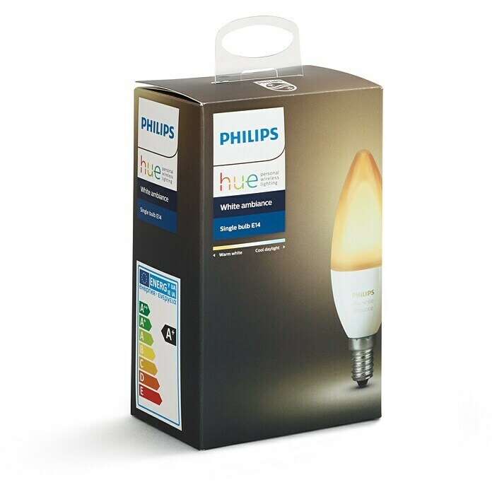 Philips Hue Ledlamp (6 W, E14, Instelbare kleurtemperatuur, Dimbaar, 1 stk.)