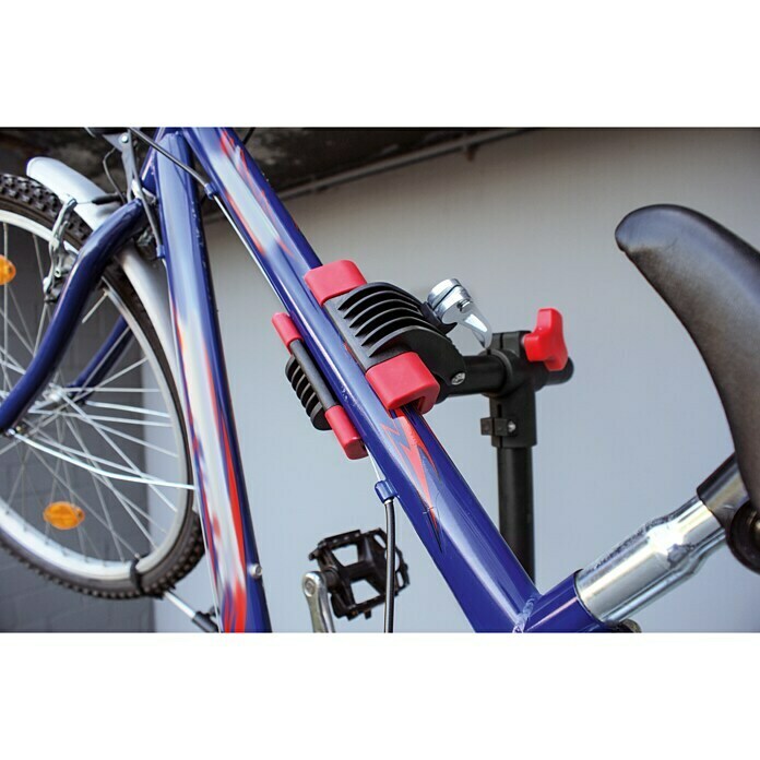 Fahrradmontageständer (Geeignet für: Fahrradrahmen mit Ø 25 - 40 mm, Höhenverstellbar: 108 cm - 190 cm, 30 kg)