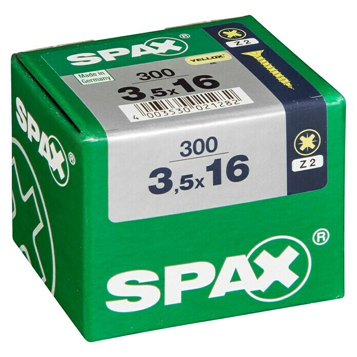 Spax Universalschraube (Ø x L: 3,5 x 16 mm, Vollgewinde, 300 Stk.)