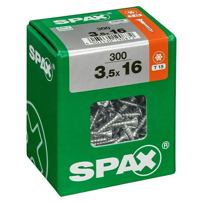 Spax Universalschraube T-Star plus (Ø x L: 3,5 x 16 mm, WIROX Oberfläche, T-Star plus, 300 Stk.)