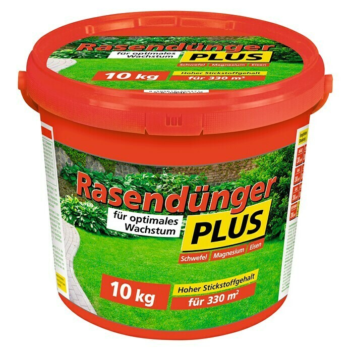 Rasendünger PLUS (10 kg, Inhalt ausreichend für: 330 m²)