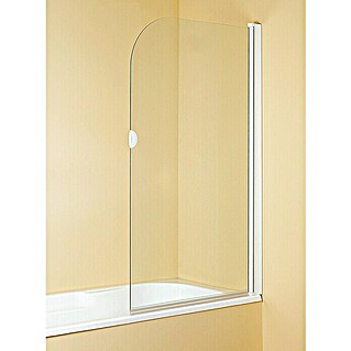 Mampara para bañera Pomo (1 pieza, An x Al: 80 x 140 cm, Vidrio transparente)