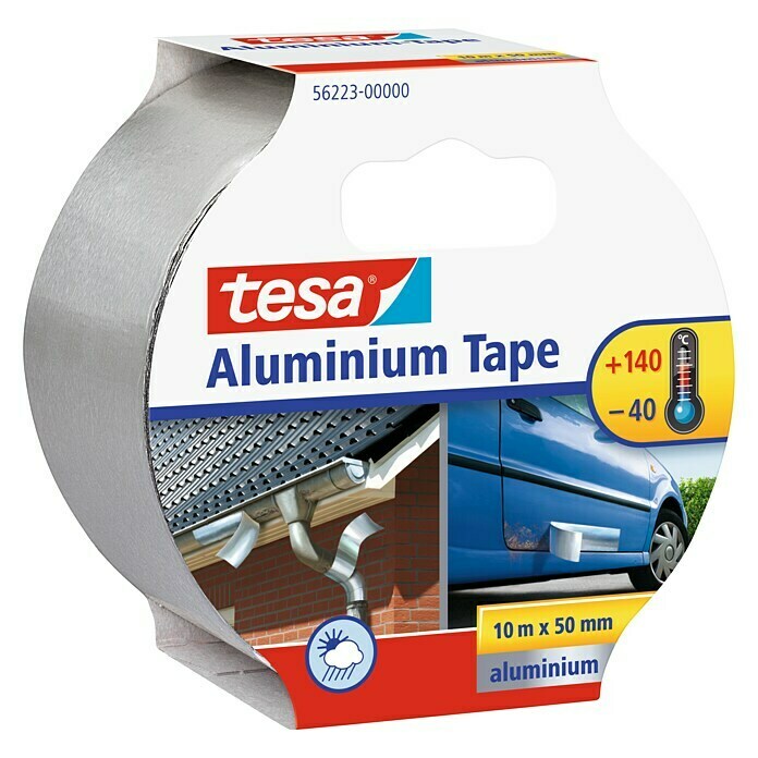 Tesa Aluminiumband (Aluminiumfarben, 10 m x 50 mm)