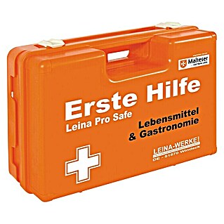 Leina-Werke Erste-Hilfe-Koffer Pro Safe Lebensmittel & Gastronomie (DIN 13157, Lebensmittel- & Gastronomiebetriebe, Orange)