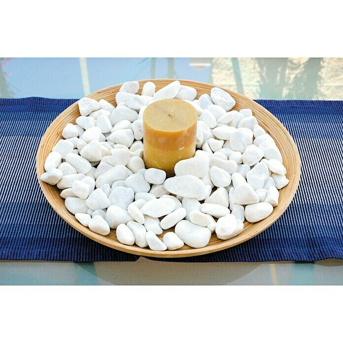 Piedras decorativas 20/40 (Blanco, Contenido: 20 kg)