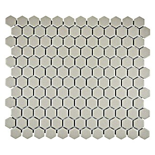 Mozaïektegel Hexagon Uni CU HX017 (26 x 30 cm, Lichtgrijs, Mat)