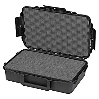 Max Vodootporan kovčeg za alat MAX 004 (D x Š x V: 350 x 230 x 86 mm, S kvadratnim umetkom od pjene, Crne boje, Plastika)