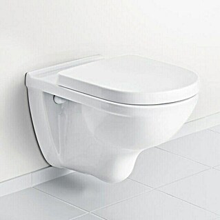 Villeroy & Boch O.novo Wand-WC (Mit Spülrand, Mit schmutzabweisender Glasur, Spülform: Tief, WC Abgang: Waagerecht, Weiß)