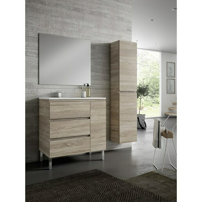 Mueble de lavabo Hermes (45 x 80 x 85 cm, Roble)