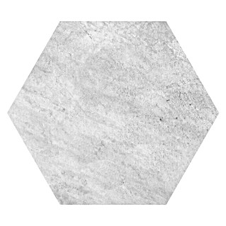 Terrassenfliese Cera 2.0 6-Eck (59 x 51 x 2 cm, Quarzite White, Matt)