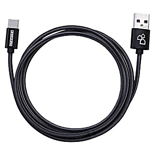 BAUHAUS USB-Ladekabel (Schwarz, 1 m, USB A-Stecker, USB C-Stecker)
