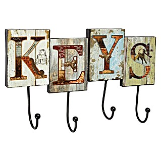 Rei Perchero Keys (L x An x Al: 36,5 x 23 x 5,5 cm, Hierro)