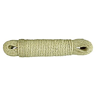 Cuerda de sisal DY2701551 (Ø x L: 5 mm x 20 m, Trenzado con 3 filamentos)