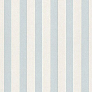 Rasch Bambino Papiertapete (Hellblau, Streifen, 10,05 x 0,53 m)