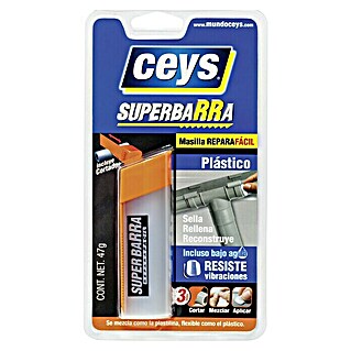 Ceys Masilla epoxi Superbarra Plástico (Blanco, 47 g)