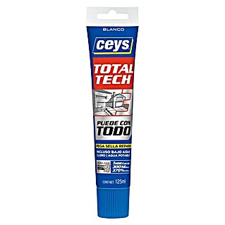 Ceys Adhesivo y sellador Total-Tech (Blanco, 125 ml)