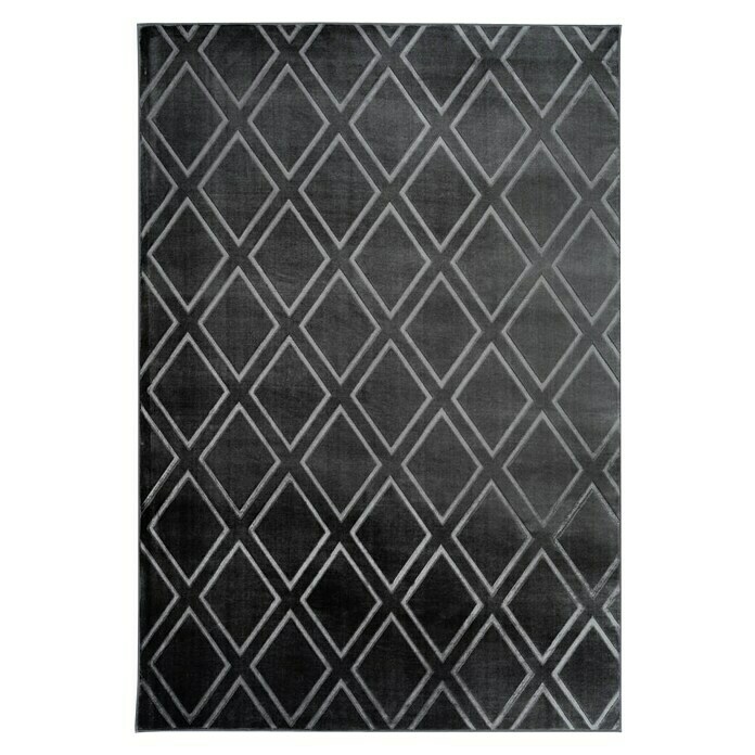 Kayoom Kurzflorteppich Monroe III (Anthrazit, 150 x 80 cm, 100 % Polyester)