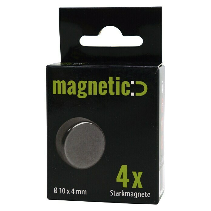 4x Metall Starke Magnet Schlüsselanhänger Anhänger Magnetisch mit Schlüsselring