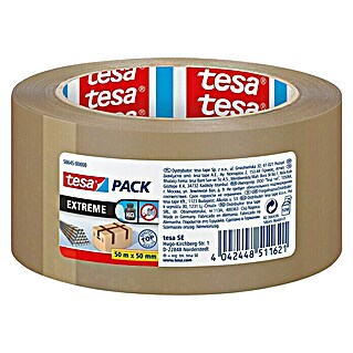 Tesa Pack Paketklebeband Extreme (Braun, 50 m x 50 mm)