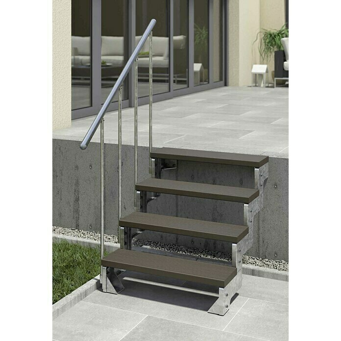 Stahltreppe 4 Stufen-Breite 80cm Garten & Heimwerken Baumarkt Innenausbau Treppen 
