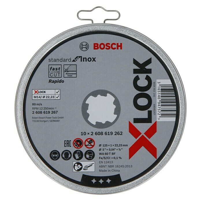 Bosch Trennscheibe X-LOCK gerade Expert for Metal AS 46 S BF 125 x 22,23 x 2,5mm 