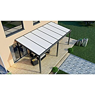 Terrassenüberdachung Special Edition (L x T: 600 x 350 cm, Polycarbonat, Anthrazitgrau, Opal)