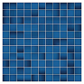 Mosaikfliese Glow (33 x 33 cm, Blau, Glänzend)
