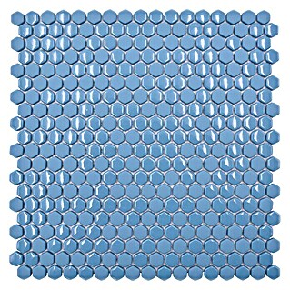 Mosaikfliese Hexagon CUBA HX2GM (29 x 29,5 cm, Blau, Matt)
