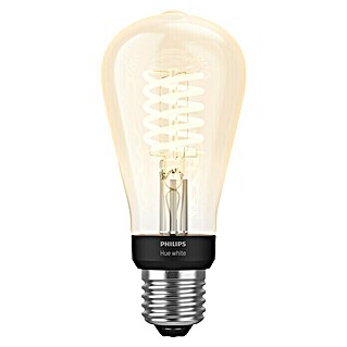 Philips Hue LED-Leuchtmittel White Filament (E27, 7 W, Warmweiß, ST64, Dimmbar)