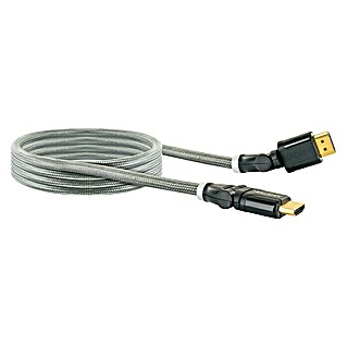 Ainstein HDMI-Kabel (Grau, 4 m, 2 x HDMI-Stecker, 360° schwenkbar)