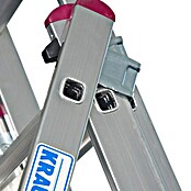Escalera multiusos (Altura de trabajo: 6,3 m, 3 x 9 peldaños, Aluminio)