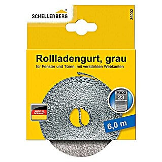 Schellenberg Rollladengurt Maxi (Grau, Länge: 6 m, Gurtbreite: 23 mm)