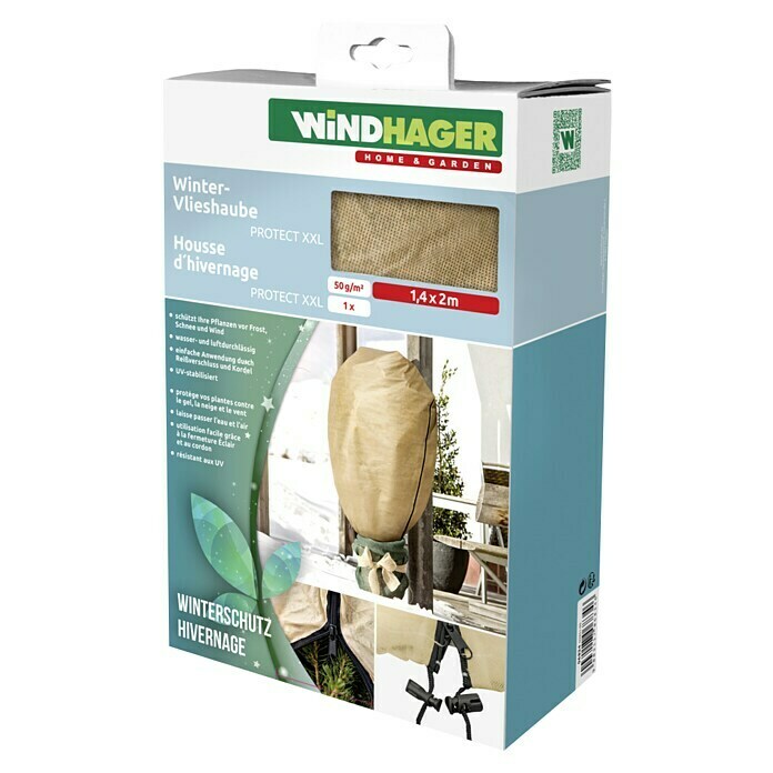 Windhager Haubenvlies Protect (B x H: 1,4 x 2 m, Beige, 50 g/m²)