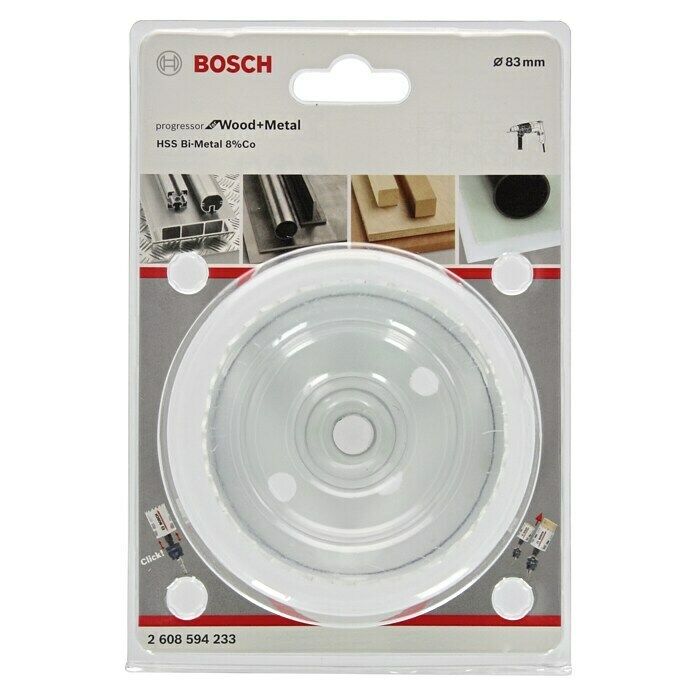 Bosch Professional Lochsäge BiM Progressor (Durchmesser: 83 mm, HSS-Bimetall)